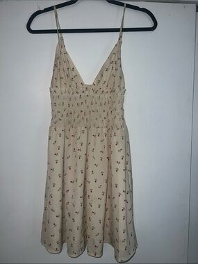 Princess Polly Cream Mini Dress with Red Floral Print